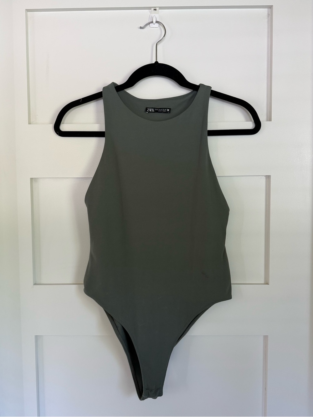 Zara Sage Green Sleeveless Bodysuit